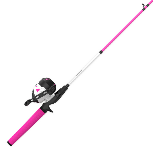 ZEBCO ROAM SPINCAST COMBO PINK 2PC M 6'