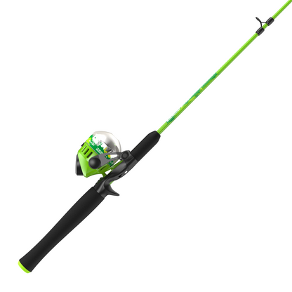 ZEBCO SPLASH SPINCAST COMBO GREEN 2PC M 6'