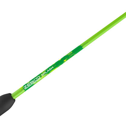 ZEBCO SPLASH SPINCAST COMBO GREEN 2PC M 6'