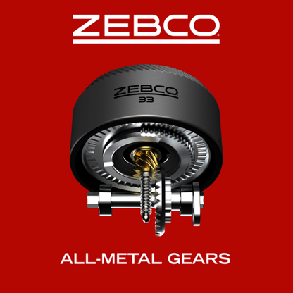 Fishing rod with reel on a white background