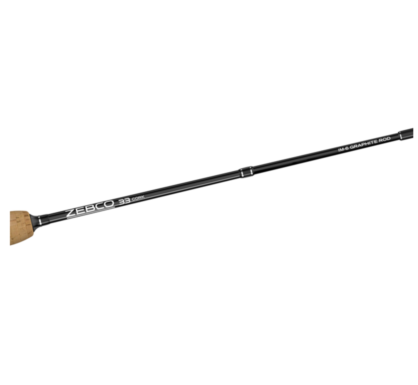 Fishing rod and reel set on a white background