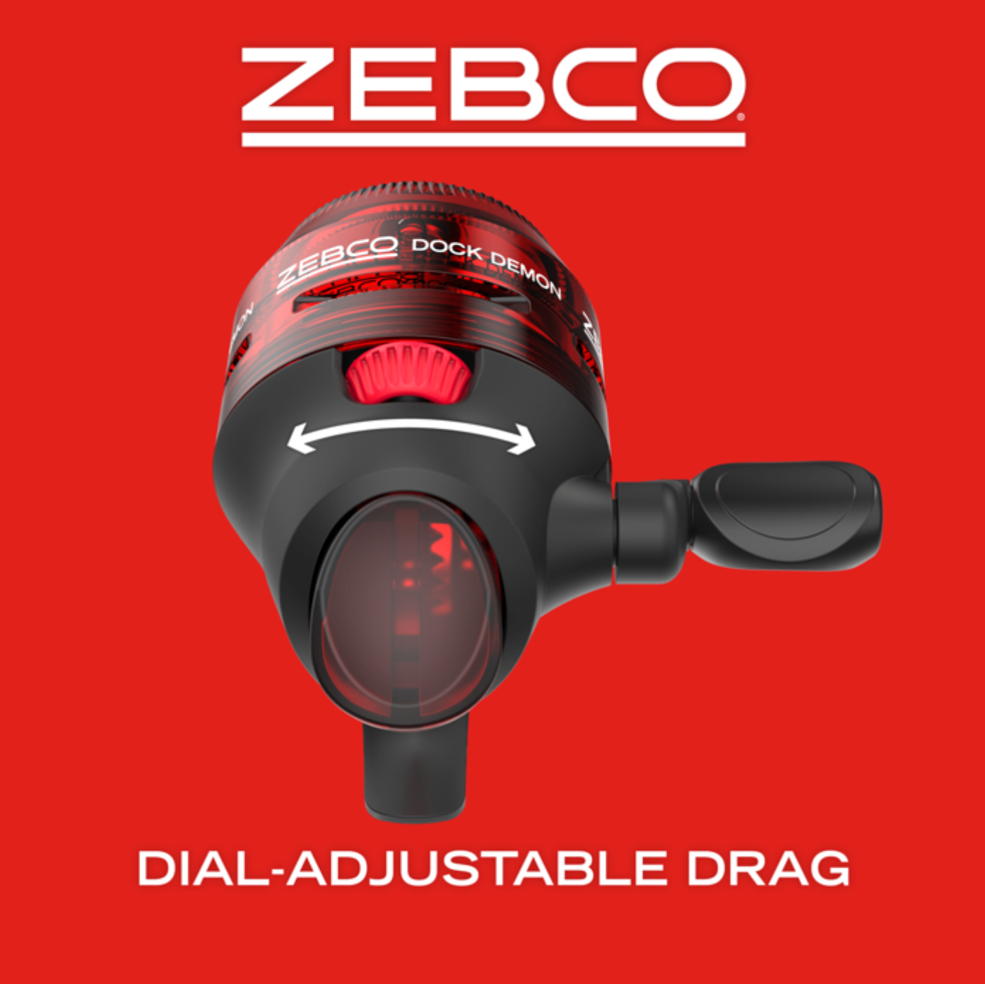 ZEBCO DOCK DEMON RED SPINCAST COMBO 1PC M 30"