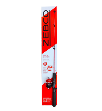 ZEBCO DOCK DEMON RED SPINCAST COMBO 1PC M 30"