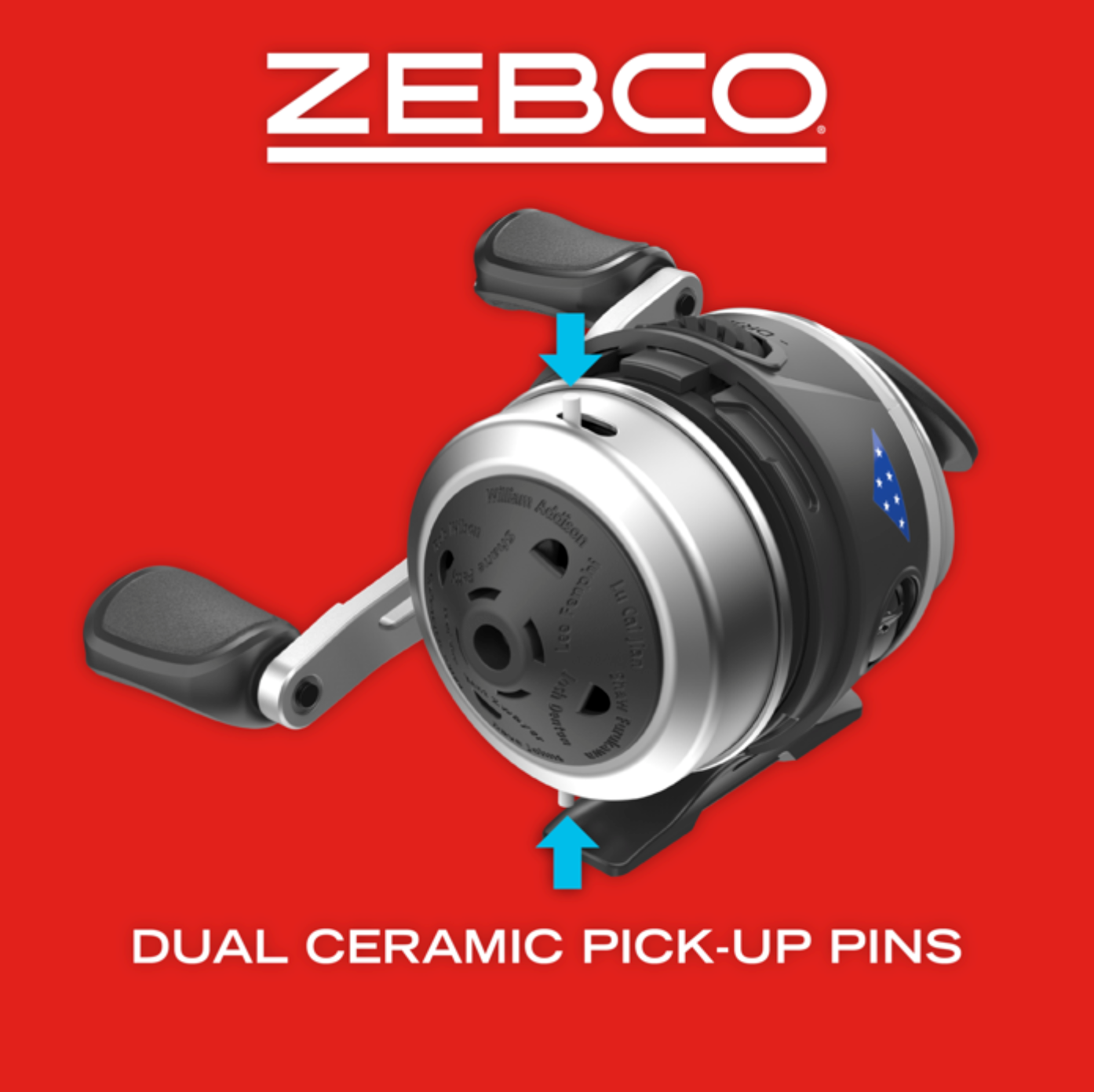 Fishing rod and reel set on a white background