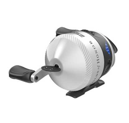 Fishing rod and reel set on a white background