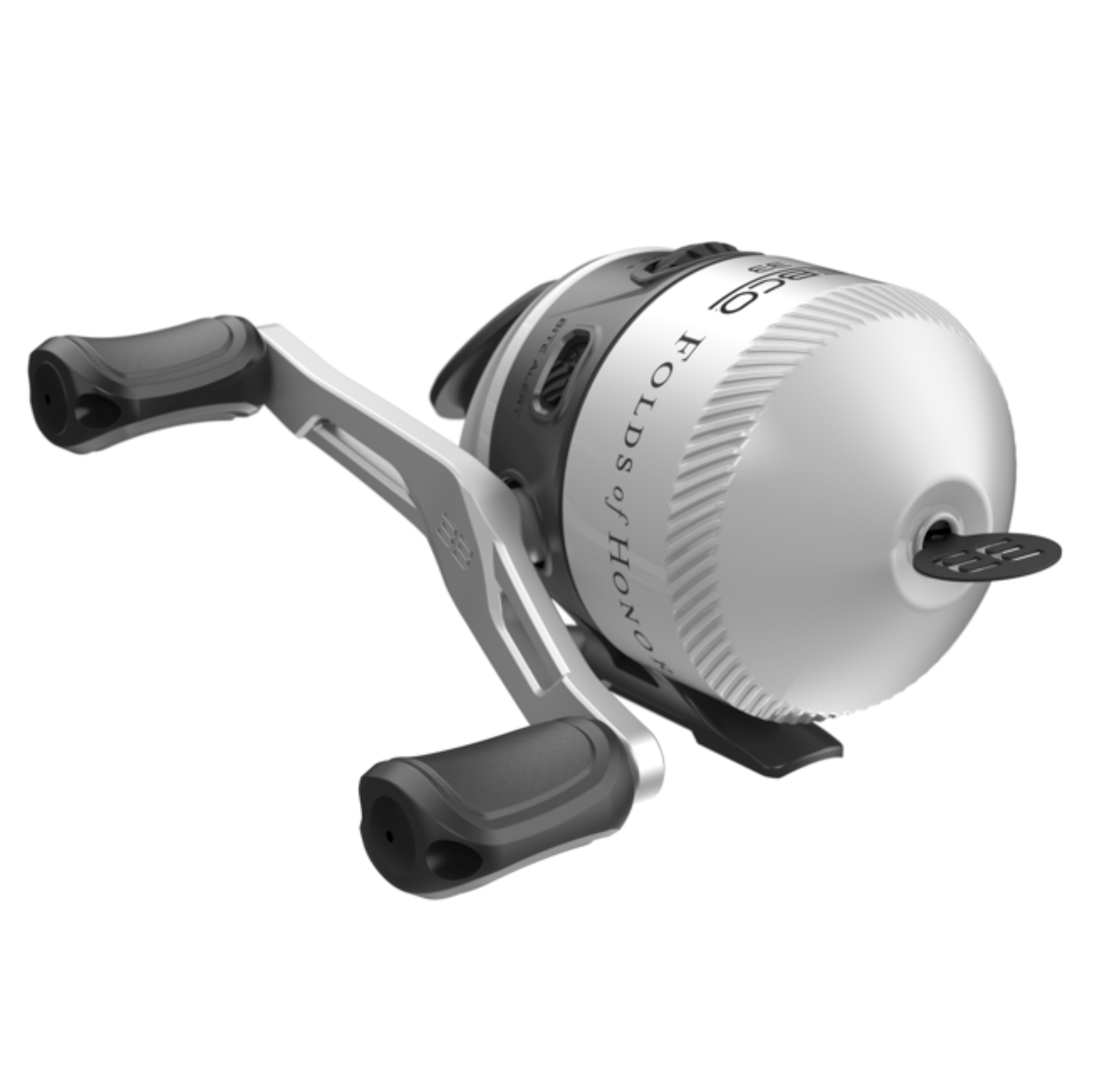 Fishing rod and reel set on a white background