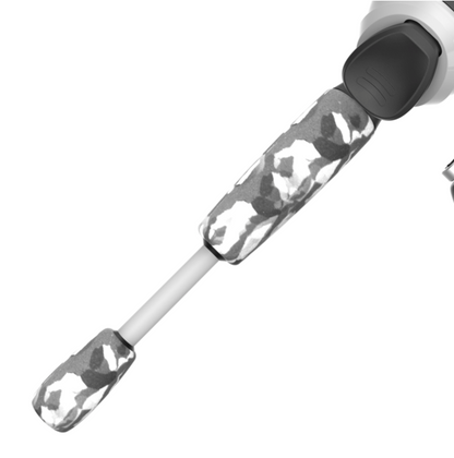 Fishing rod and reel set on a white background