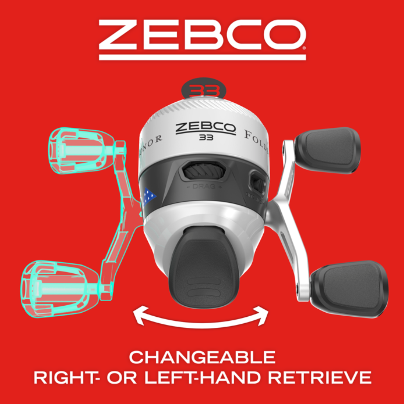 Fishing rod and reel set on a white background