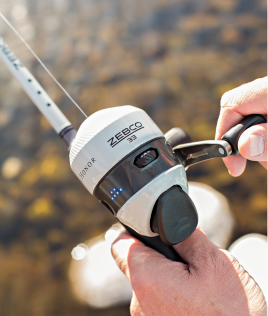Fishing rod and reel set on a white background