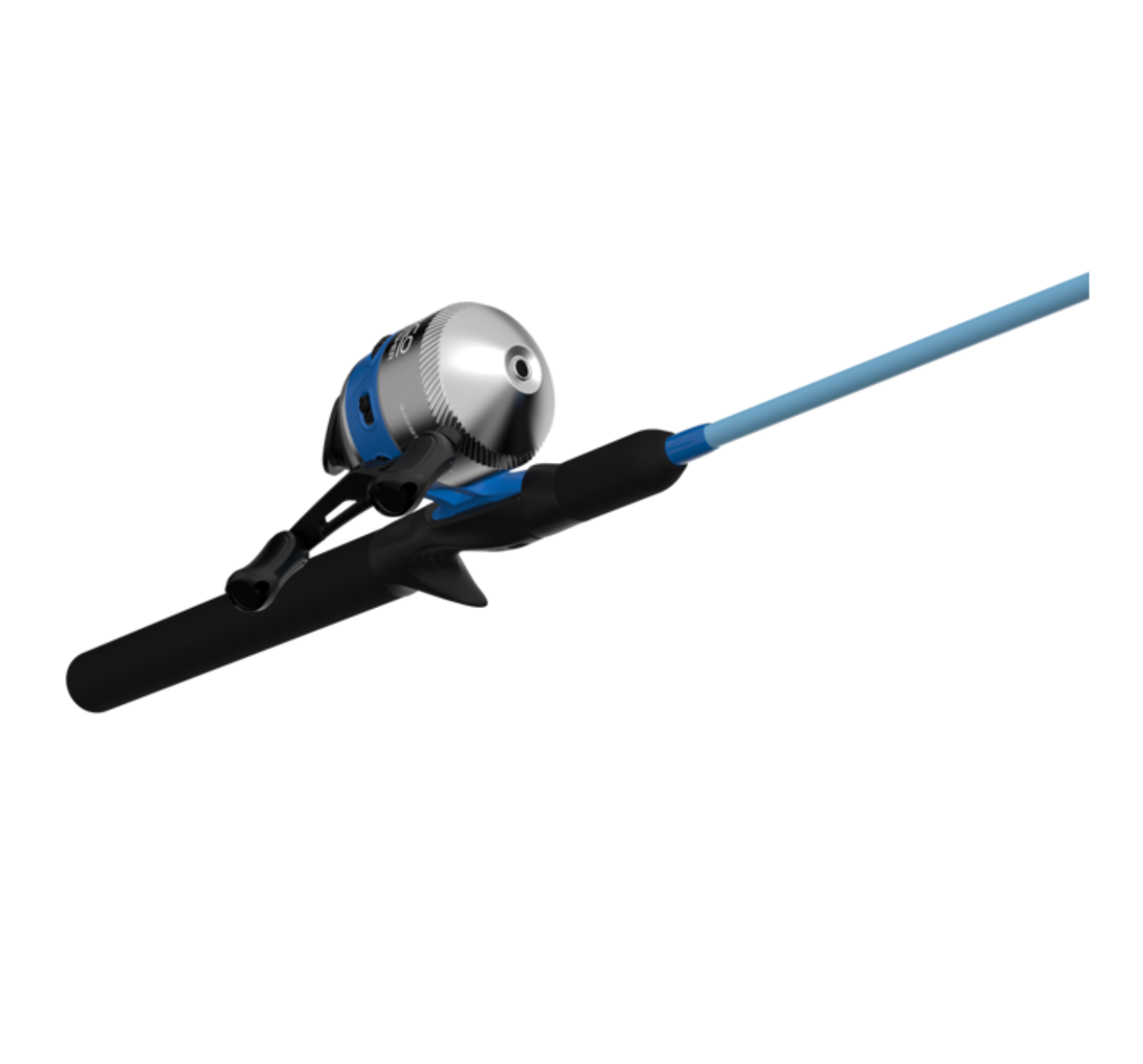 Fishing rod and reel combo on a white background