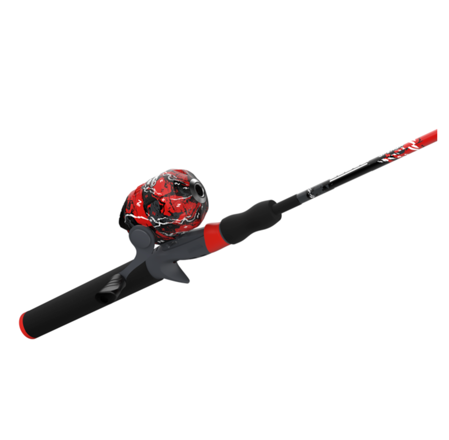 ZEBCO SPLASH RED SPINCAST COMBO 8# 2PC M 6'
