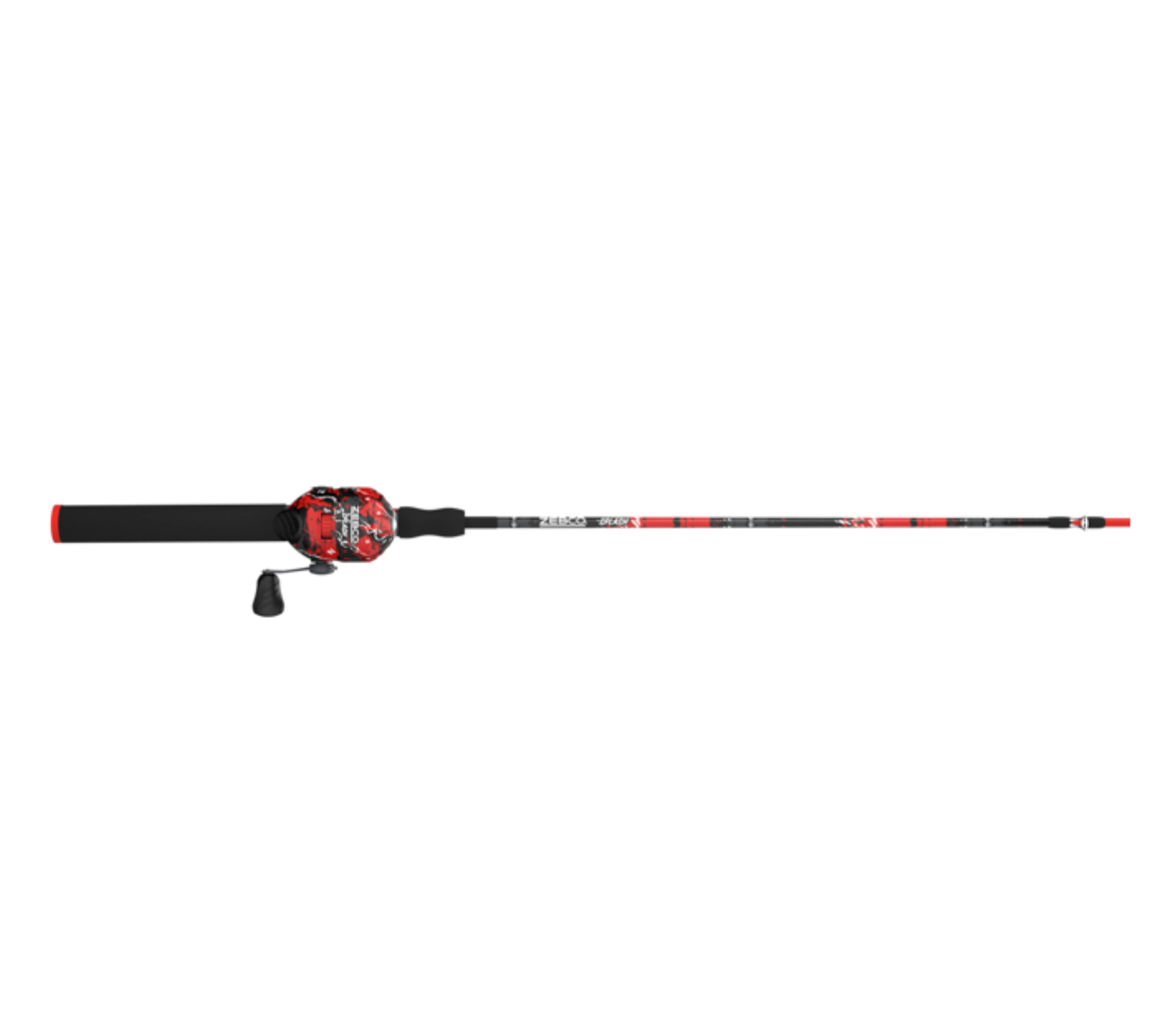 ZEBCO SPLASH RED SPINCAST COMBO 8# 2PC M 6'
