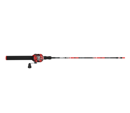 ZEBCO SPLASH RED SPINCAST COMBO 8# 2PC M 6'