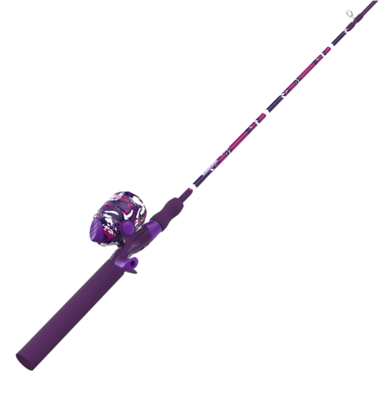 ZEBCO SPLASH TIDEPOOL PURPLE SPINCAST COMBO 2PC M 6'