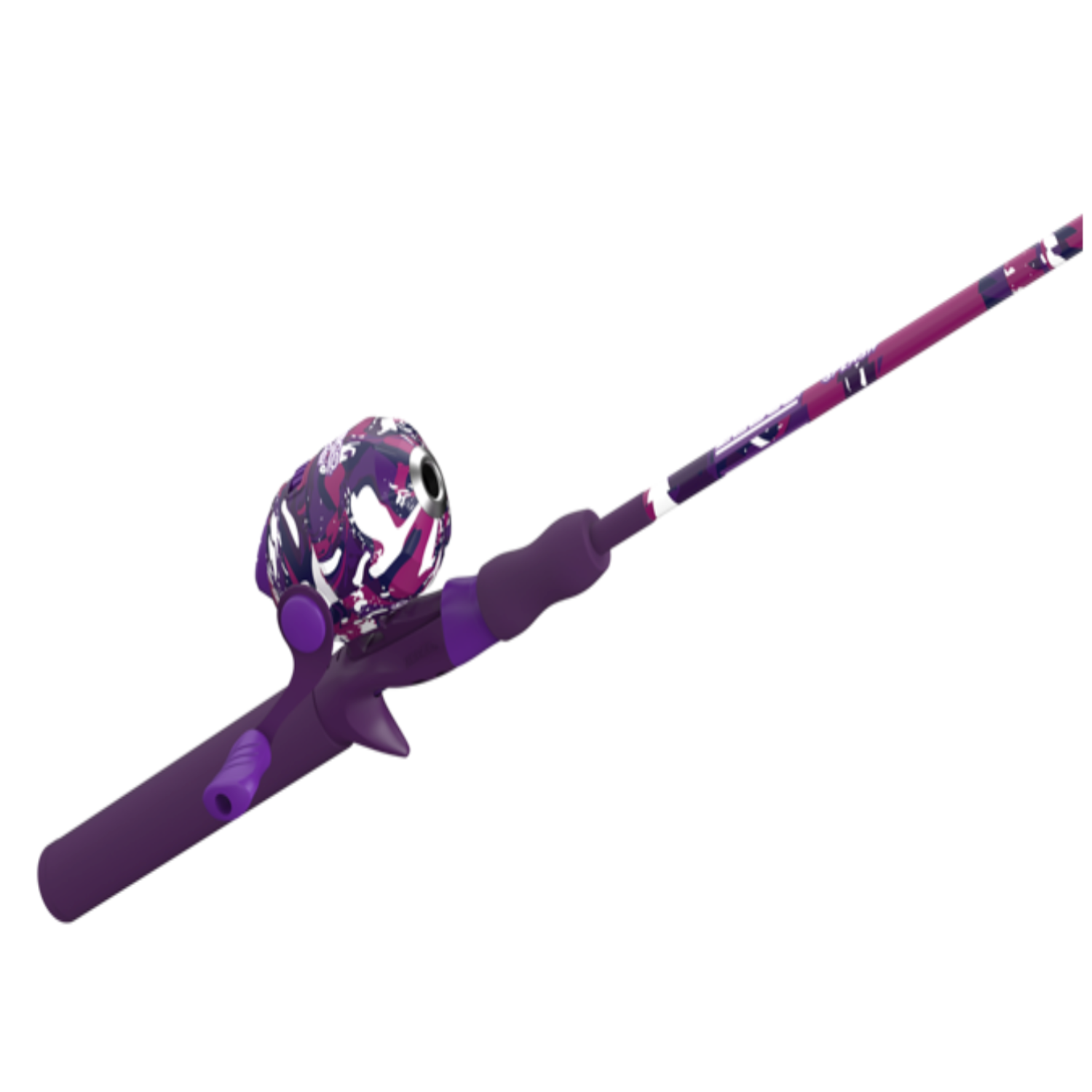 ZEBCO SPLASH TIDEPOOL PURPLE SPINCAST COMBO 2PC M 6'