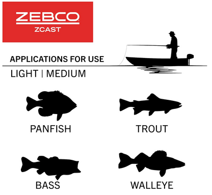 ZEBCO ZCAST PISTOL GRIP C 2PC ML 5'6"