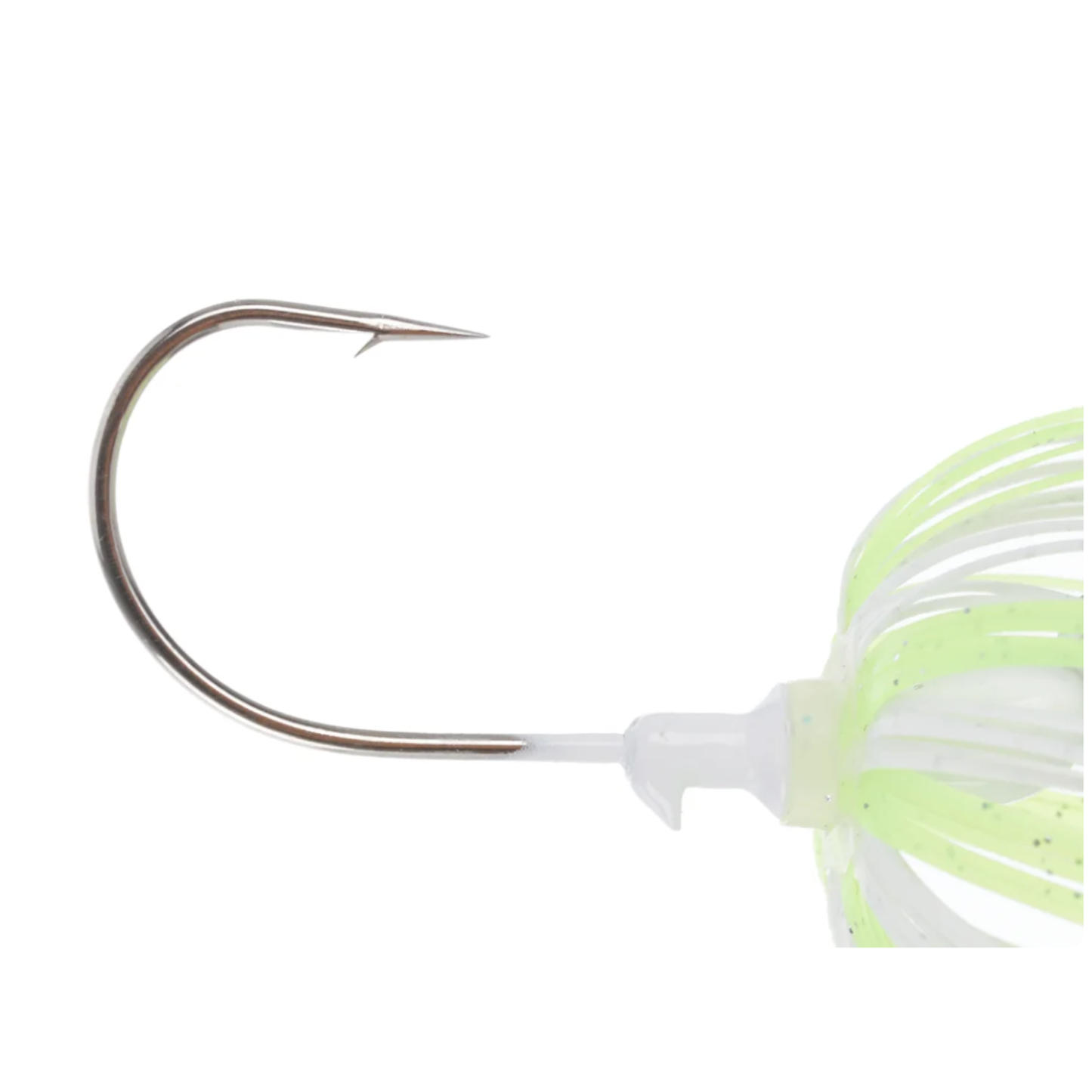 Fishing lure with a hook on a white background