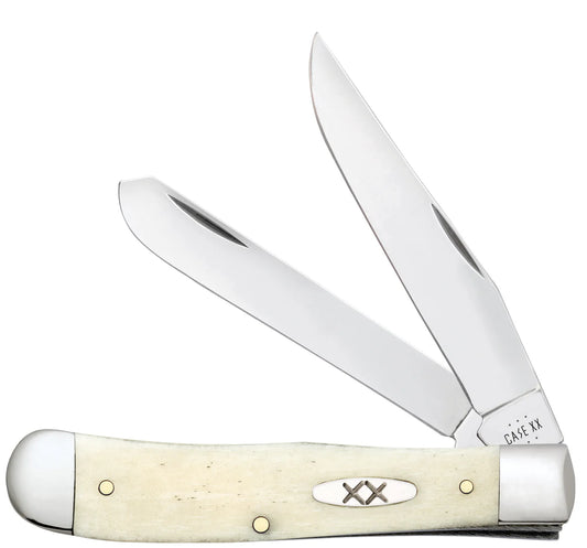 CASE TRAPPER 2 BLADE 4 1/8" SMOOTH NATURAL BONE