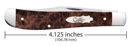 CASE SLIMLINE TRAPPER 1 BLADE 4 1/8" BROWN MAPLE BURL WOOD