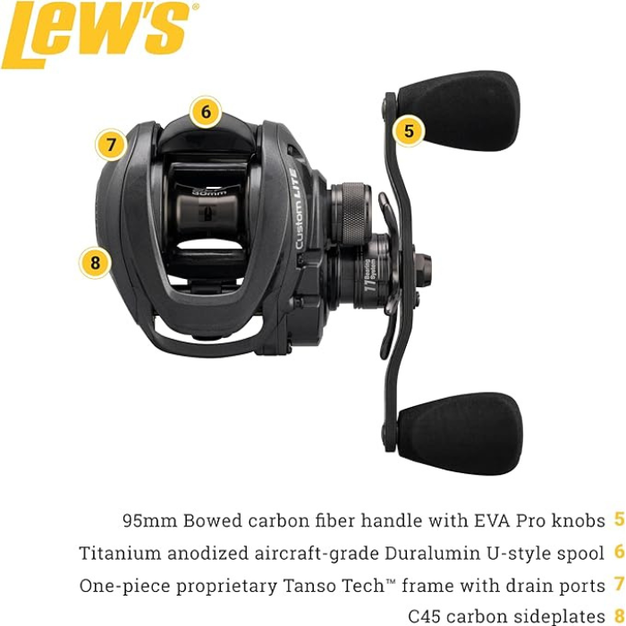 LEW'S CUSTOM LITE SLP 30 CASTING REEL 11BB 7.5 LH