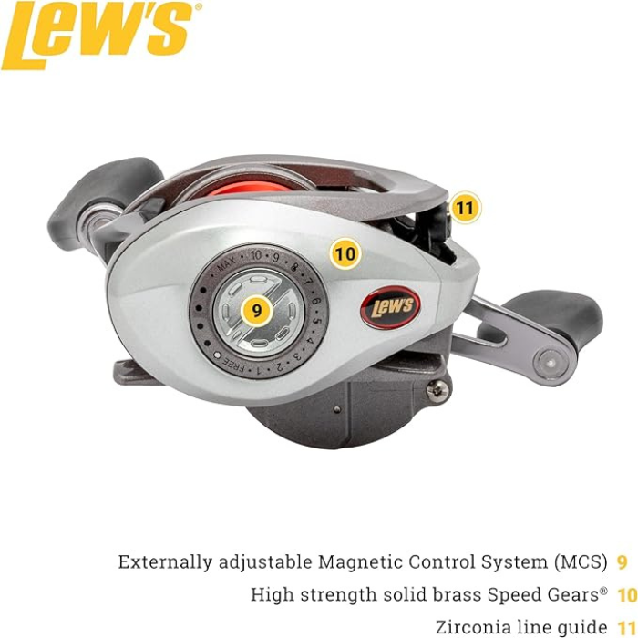 LEW'S MG LSG1SHLAMG SPEED SPOOL BAITCAST REEL 7.5:1 LH