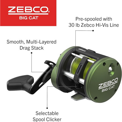 ZEBCO BIG CAT BAITCAST COMBO 500 802MH