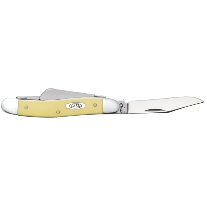 CASE MEDIUM STOCKMAN 3BLADE 3.5" YELLOW SYNTHETIC