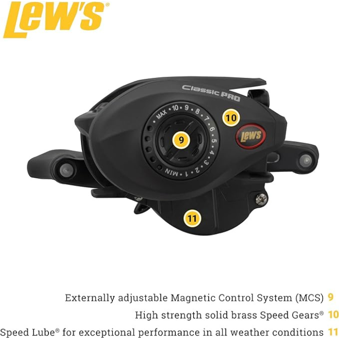 LEW'S CLASSIC PRO SPEED SPOOL CP1SHL BAITCAST REEL 4BB 7.5:1 LH