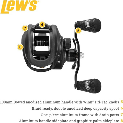 LEW'S SPEED SPOOL SUPER DUTY 300 SD3HL 7BB 6.5:1 BAITCAST REEL LH