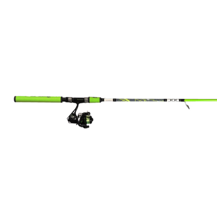 PROFISHIENCY PRO MICRO HI-VIS GREEN SPINNING COMBO 2PC 5'6"