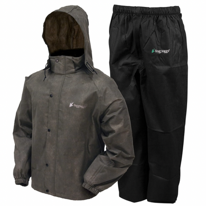 FROGG TOGGS ALL SPORT RAIN SUIT SMALL STONE/BLACK SMALL