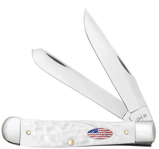 CASE TRAPPER 2 BLADE 4 1/8" JIGGED ROUGH WHITE