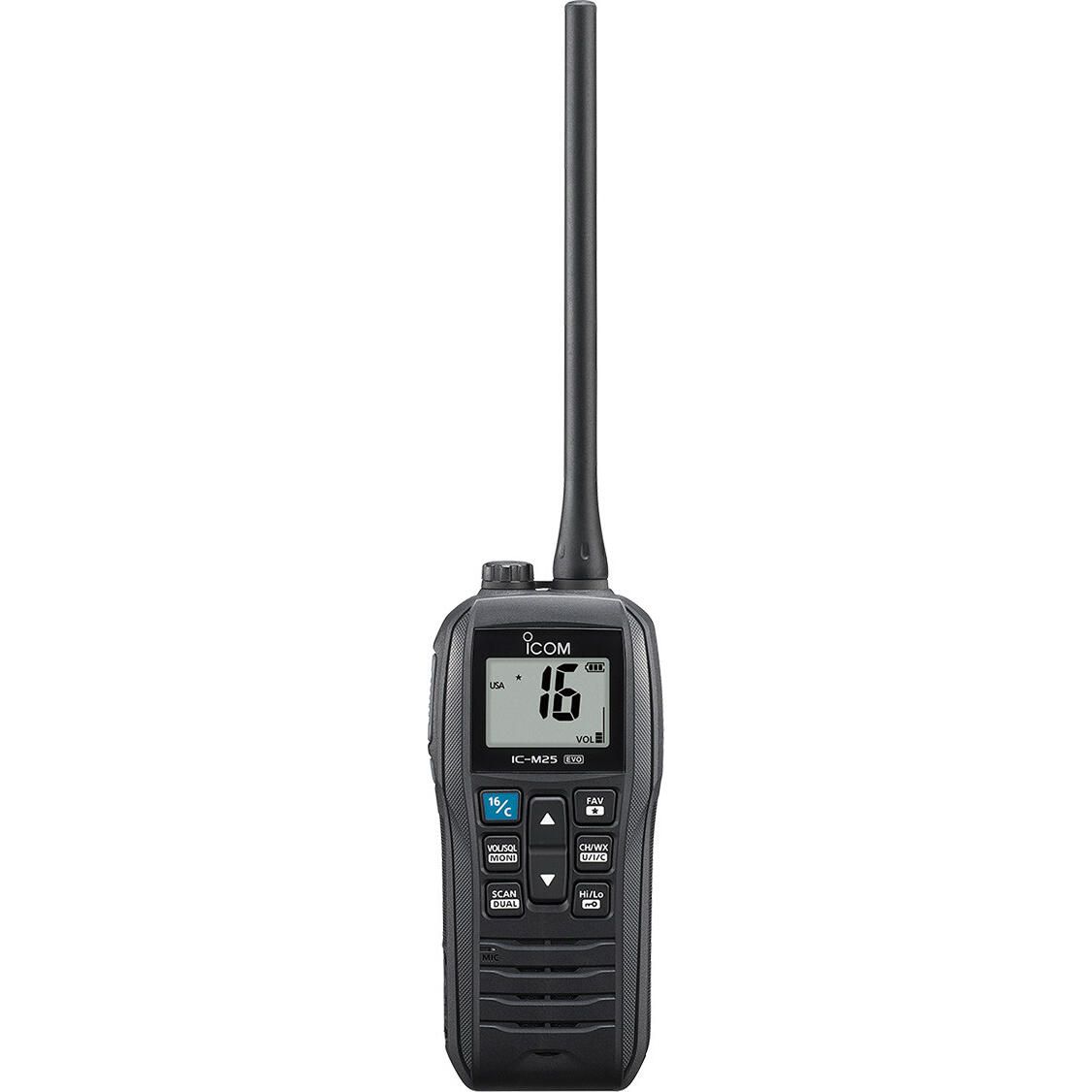 ICOM IC-M25 EVO HANDHELD VHF RADIO - BLACK