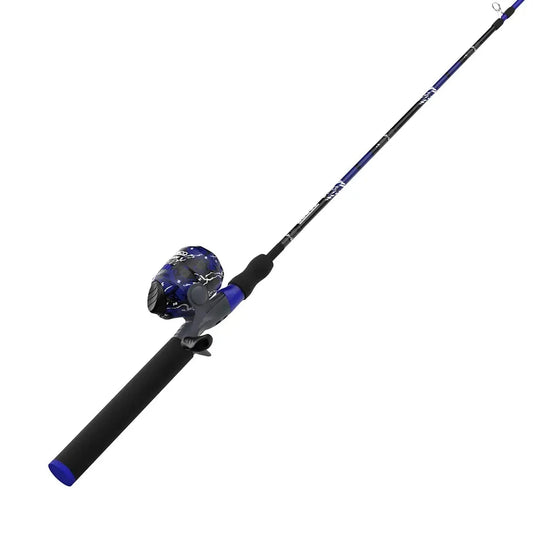 ZEBCO SPLASH ZFBLUE SPINCAST COMBO 8# 2PC M 6'