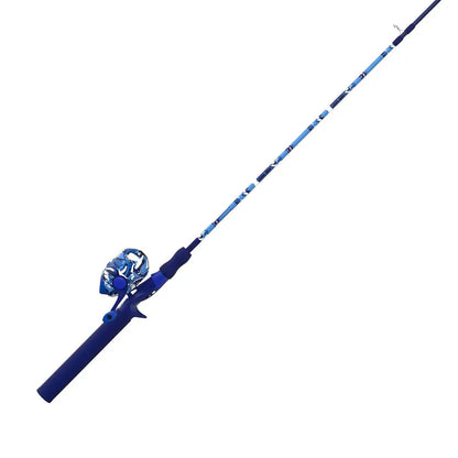 ZEBCO SPLASH TPBLUE SPINCAST COMBO 8# 2PC M 6'