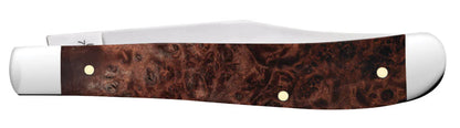 CASE SLIMLINE TRAPPER 1 BLADE 4 1/8" BROWN MAPLE BURL WOOD