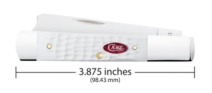 CASE MEDIUM STOCKMAN 2 BLADE 3 5/8" JIGGED ROUGH WHITE SYNTHETIC