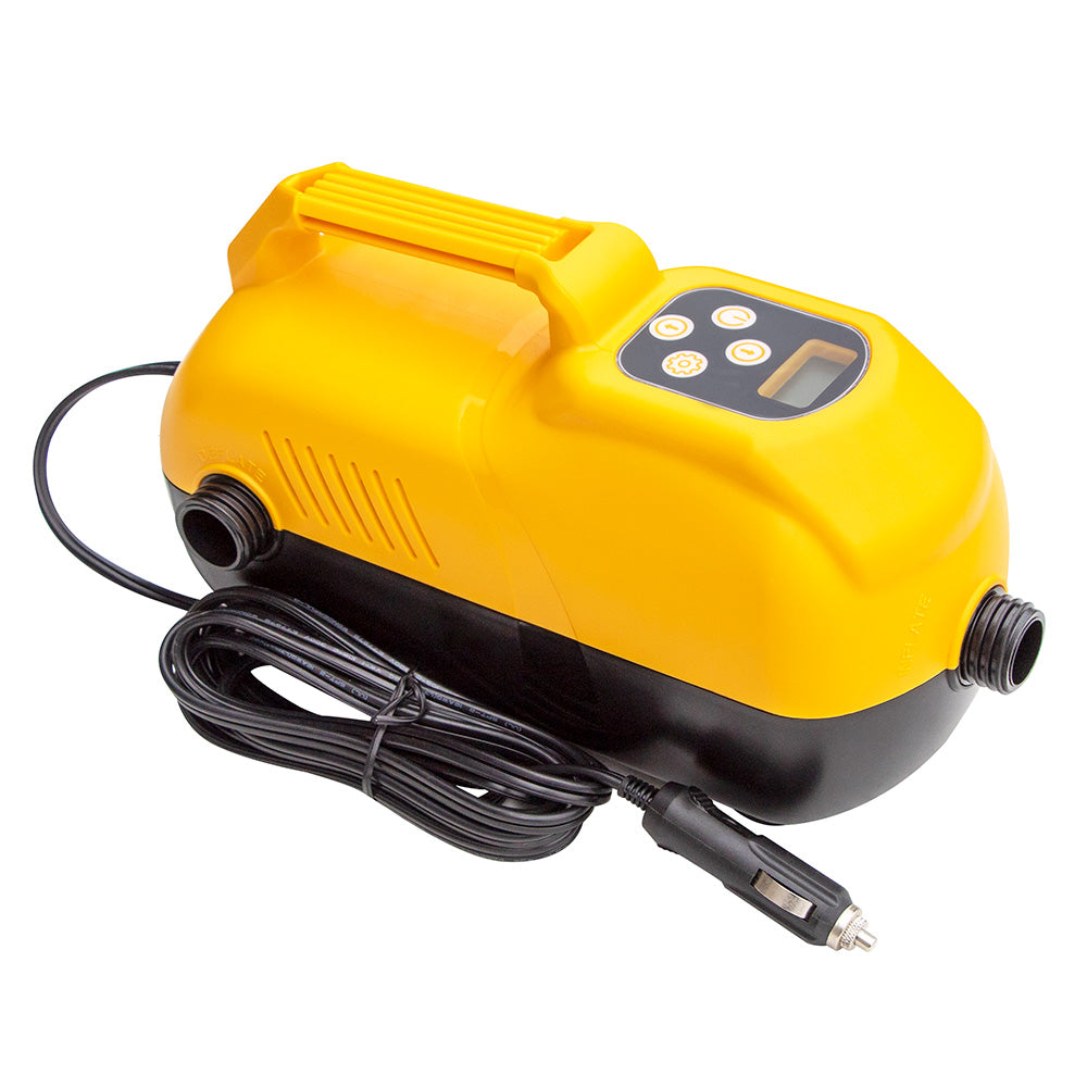 SOLSTICE WATERSPORTS 2-STAGE HIGH VOLUME HIGH PRESSURE DIGITAL PUMP W/CAR/BATTERY ADAPTER KIT