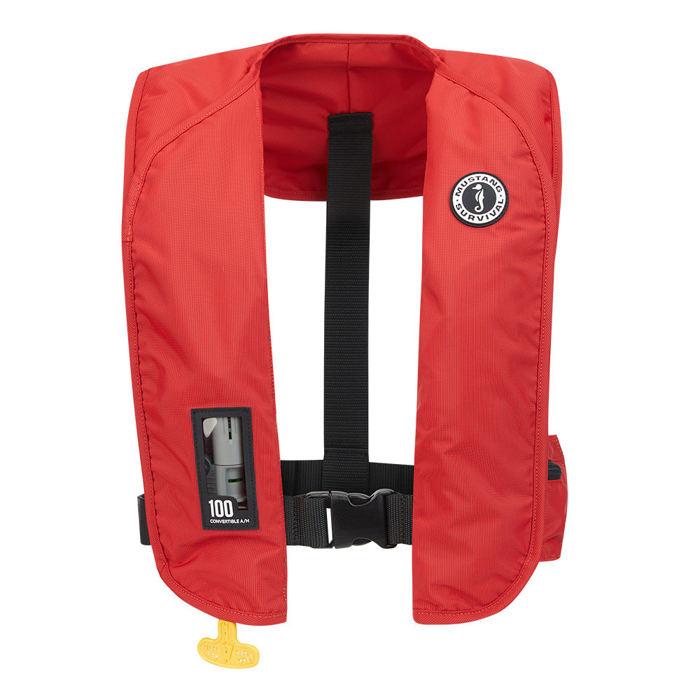 MUSTANG MIT 100 CONVERTIBLE INFLATABLE PFD - RED