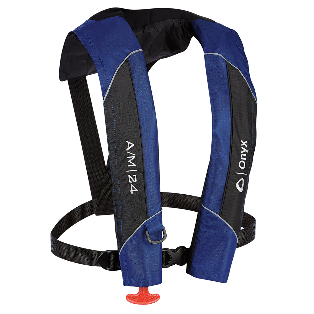 ONYX A/M-24 AUTOMATIC/MANUAL INFLATABLE PFD LIFE JACKET - BLUE