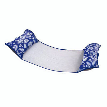 AQUA LEISURE 4-IN-1 MONTEREY HAMMOCK SUPREME XL 53" X 31.5" - HIBISCUS PINEAPPLE ROYAL BLUE