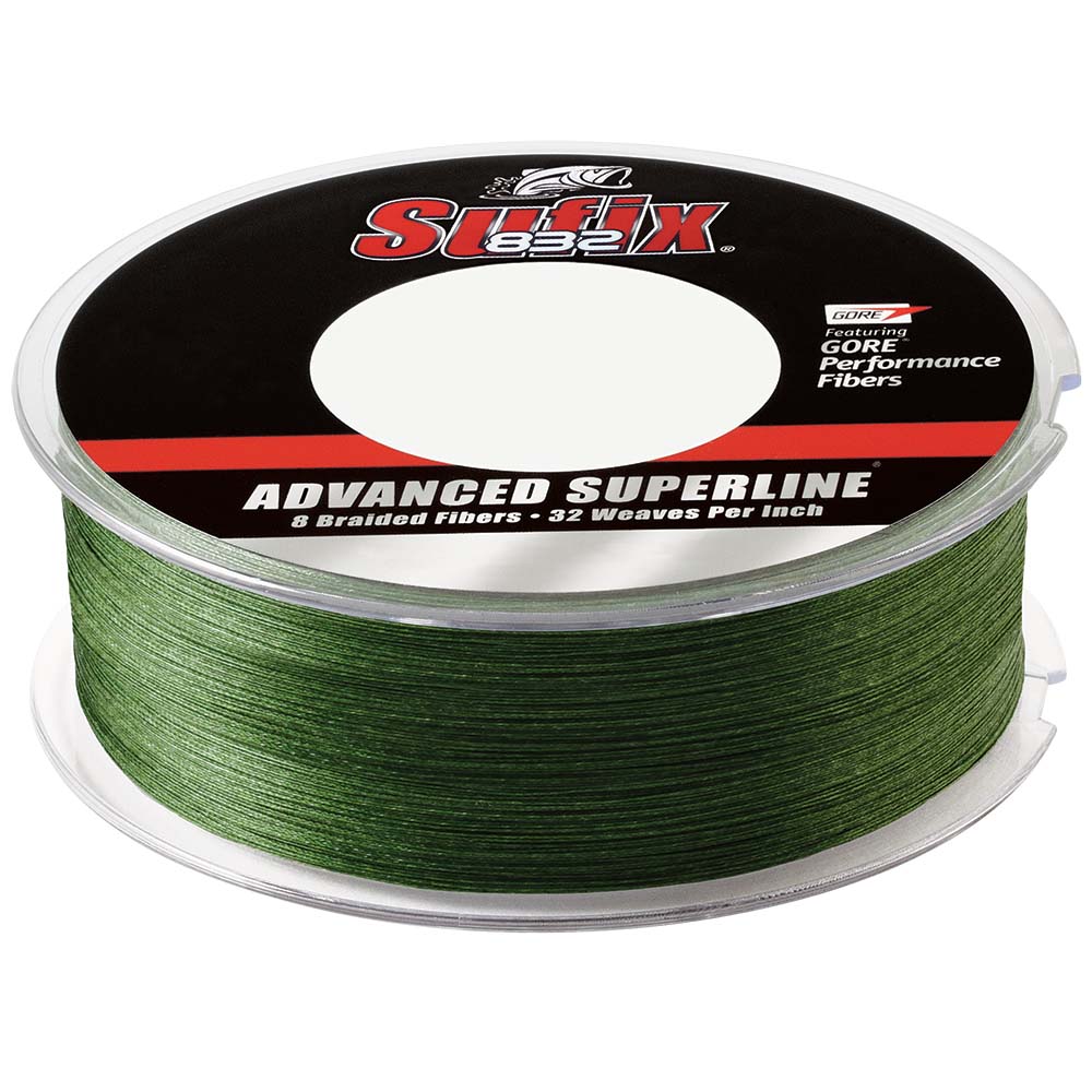 SUFIX 832 ADVANCED SUPERLINE BRAID LO-VIS GREEN 6LB 600 YDS