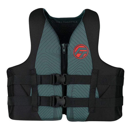 FULL THROTTLE ADULT RAPID-DRY LIFE JACKET - L/XL - GREY/BLACK