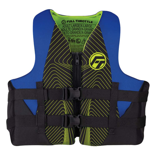 FULL THROTTLE ADULT RAPID-DRY LIFE JACKET - S/M - BLUE/BLACK