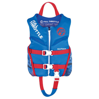 FULL THROTTLE CHILD RAPID-DRY FLEX-BACK LIFE JACKET - BLUE