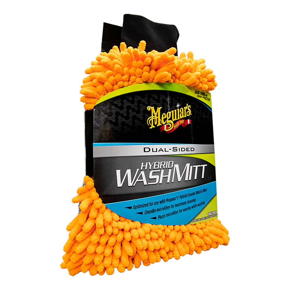 MEGUIAR'S HYBRID WASH MITT - EXTREMELY PLUSH MICROFIBER WASH MITT F/GENTLY WAXING WHILE WASHING