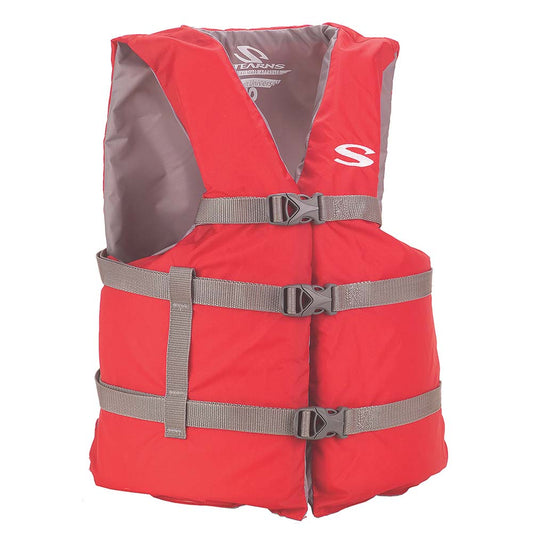 STEARNS CLASSIC SERIES ADULT UNIVERSAL LIFE JACKET - RED