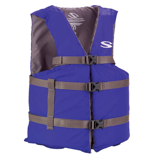 STEARNS CLASSIC SERIES ADULT UNIVERSAL LIFE JACKET - BLUE