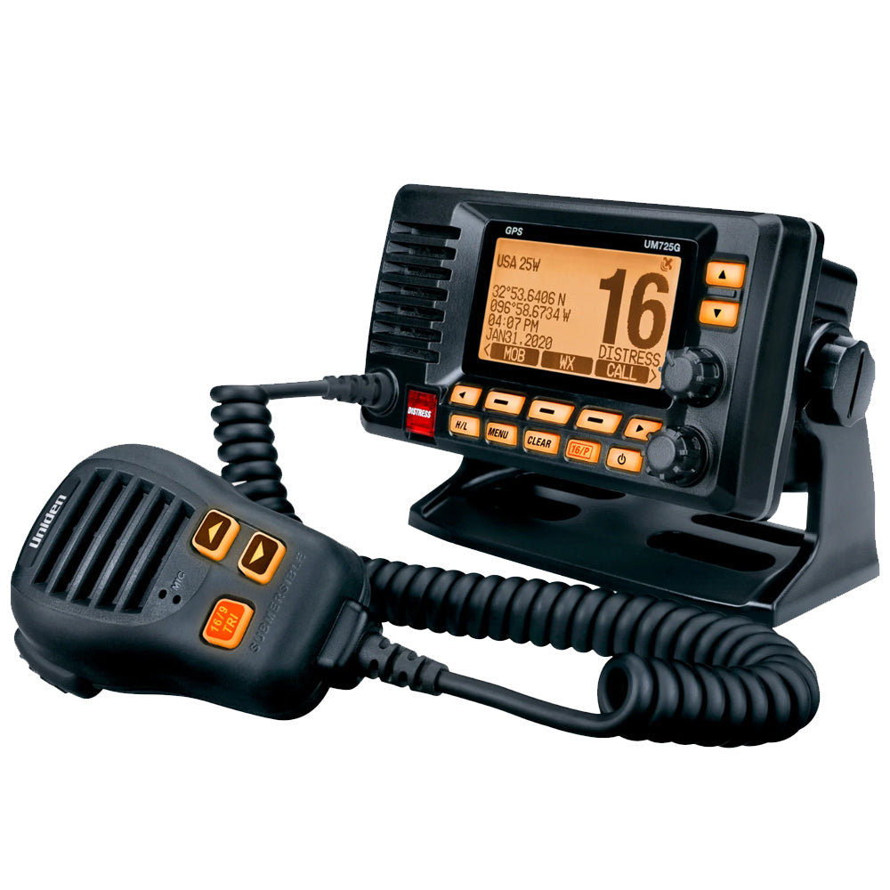 UNIDEN UM725 FIXED MOUNT MARINE VHF RADIO - BLACK