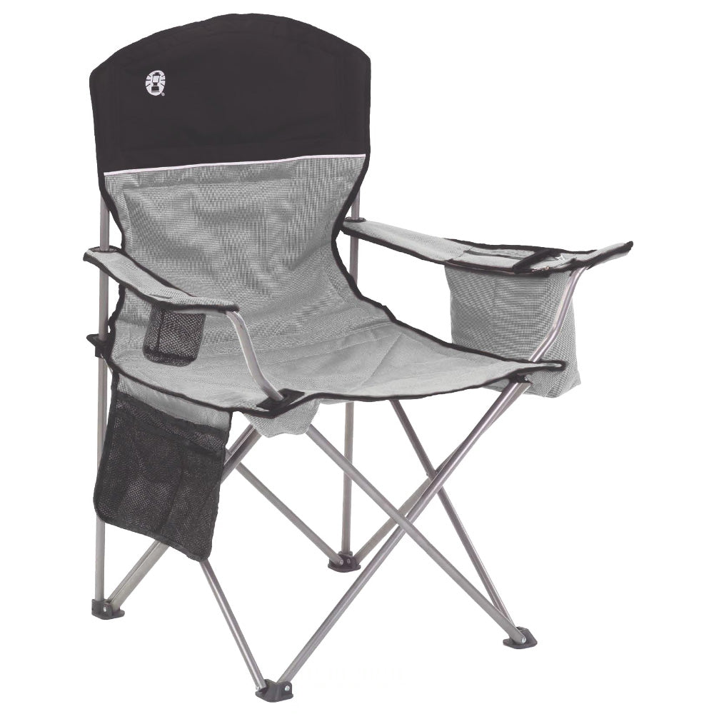 COLEMAN COOLER QUAD CHAIR - GREY & BLACK